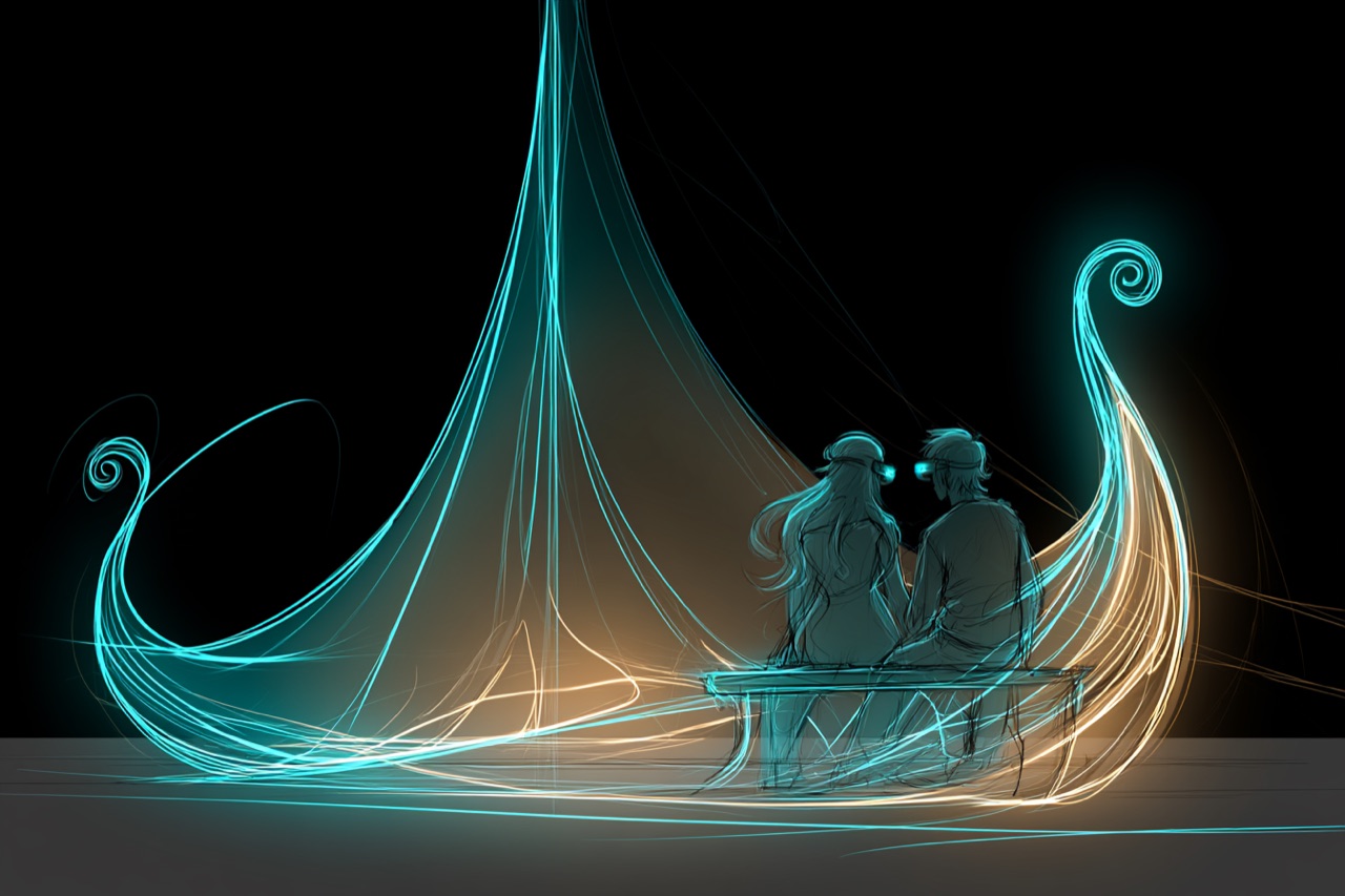 Concept scene: heritage brought to life around visitors instead of displayed behind glass